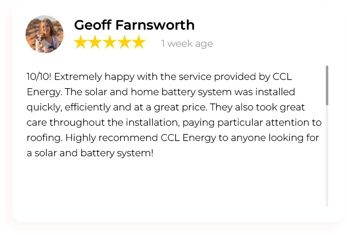 Geoff Farnsworth — supplied five-star Google review